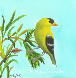 "Colorful Goldfinch" Print